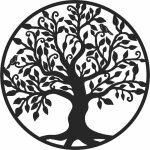 D�coration murale - xvx - xvx - arbre de vie - m�tal noir - 40 x 40 cm