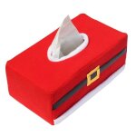 Dcoration de nol botes de mouchoirs en feutre style ceinture de pre nol (rouge)