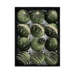 D�corations de no�l aux couleurs vert olive boule de no�l en velours haut de gamme ornement de sapin ...