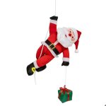 Dcoration de nol - feeric christmas - pre nol grimpeur - h 60 cm - polyester - extrieur