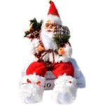 Décoration de noël en forme de père noël assis - 57 cm - pour lintérieur et lextérieur rouge Décoration de noël en forme de père noël assis - 57 cm - pour lintérieur et lextérieur rouge