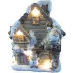 Dcoration de nol - 1001kdo - maison lumineuse bonhomme de neige - led - 30 cm - intrieur