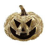 Décoration résine citrouille baroque 21cm or - decors de table halloween Décoration résine citrouille baroque 21cm or - decors de table halloween