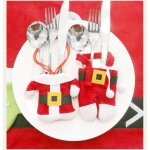 Dcoration de table - nol - rouge - tissu - 10cm x 12. 5cm - salle  manger