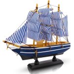 Dcoration modle de voilier voilier en bois dcoration de chambre dcoration modle de bateau (bleu) ...