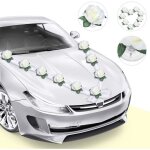 D�coration de voiturebijoux de voiture en organzar�alis�es � partir de roses et de dentelled�coration ...