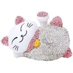 D�coration de voiture de chat porte bonheur de diamant - solaire hochant accessoires de balan�oire de ...