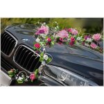 D�coration voiture mariage kit rose blanc roses avec ventouses decoration florale - etoleetbolero