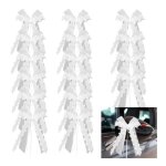 D�coration voiture mariage - non sp�cifi� - 30 pi�ces - ruban polyester - 20x10cm - blanc