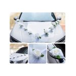 Dcoration de voiture de qualit suprieure - pour mariage - avec 9 ventouses extra puissantes - 6 n?uds ...