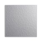 Decosa dalle de plafond genova - polystyr�ne - blanc - effet cr�pi - 50 x 50 cm - 8 sach. (=16 m2)