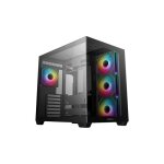 Deepcool cg530 4f bo�tier pc gamer atx noir - verre tremp� 4 ventilateurs argb 120mm compatible watercooling ...