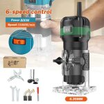 D�fonceuse affleureuse �lectrique - six vitesses - 33000r / min - d�fonceuse � bois 800w - mandrin de ...