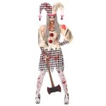 Dguisement arlequin ensanglant femme