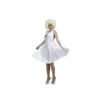Dguisement adulte robe de marilyn blanche dos nu - taille unique