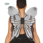 D�guisement - ailes argent papillon - femme - adulte - 46 x 54 cms