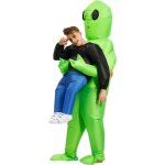 Dguisement alien gonflable rigolo pour adultes - vert - unisexe - polyester - extrieur