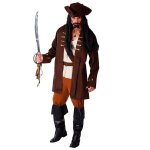 Dguisement de capitaine pirate - pirate - adulte - polyester - marron - homme