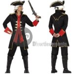 Dguisement de capitaine pirate - atosa - taille m / l - noir - tissu synthtique - adulte