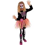 Dguisement catrina rose avec tutu pour fille - rubies - costume halloween pour enfant