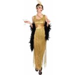 Dguisement charleston dor  franges pour femme - tissu satin - taille unique - adulte