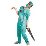 Dguisement chirurgien zombie homme taille xl / xxl - bleu