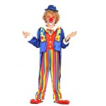 D�guisement - cirque - clown joyeux gar�on - multicolore - veste � queue de pie - accessoires inclus