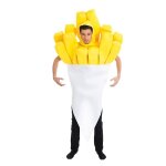 Déguisement cornet de frites adulte - humoristique - polyester - jaune Déguisement cornet de frites adulte - humoristique - polyester - jaune