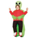 D�guisement costume gonflable alien enfant taille unique vert anis menthe eau