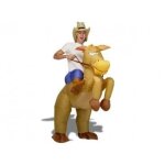 Dguisement de cow - boy gonflable - lucky luke - adulte - beige / marron / bleu