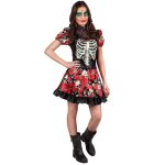 D�guisement day of the dead pour adolescente - boland - taille 14 - 16 ans - color� et squelettique