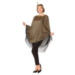 Dguisement - deguise toi - poncho charleston dor pour femmes - polyester et sequins