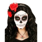 Dguisement dia de los muertos adulte avec 40 strass bleus et rouges - taille unique