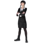 Dguisement colire gothique - femme - robe mi - longue - tissu velours - taille unique - noir