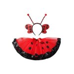 D�guisement enfant - costume de coccinelle - 2 - 4 ans - jupe tutu 2 couches - serre - t�te antennes