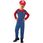 Dguisement enfant - mario - plombier - casquette et combinaison bleu rouge - 5 - 6 ans - 2 pices