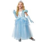 D�guisement enfant - rubies - d�guisement luxe princesse - bleu - tiare et gants inclus - 3 - 4 ans