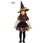 Déguisement enfant sorcière - taille 3 - 4 ans - chapeau et robe inclus - noir Déguisement enfant sorcière - taille 3 - 4 ans - chapeau et robe inclus - noir