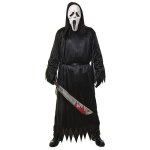 Dguisement fantme effrayant pour adultes - rubies - tunique avec masque et gants - blanc - 3 pices ...