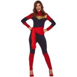 D�guisement femme - fiestas guirca - captain marvel - combinaison en tissu extensible - bleu fonc� rouge ...