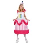 Dguisement femme gateau danniversaire - rose - taille unique