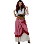 D�guisement femme m�di�vale - atosa - m / l - blanc et fuchsia - adulte