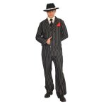 Dguisement gangster - charleston ganster - taille l - polyester - homme - noir