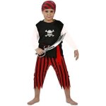 Déguisement garçon pirate 4 - 6 ans - corsaire - chemise pantalon ceinture foulard - rouge noir Déguisement garçon pirate 4 - 6 ans - corsaire - chemise pantalon ceinture foulard - rouge noir