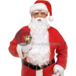 Dguisement - grande barbe avec moustache et sourcils - pre nol - adulte - blanc