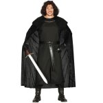 Dguisement guerrier mdival adulte - medieval renaissance vicking - noir - polyester