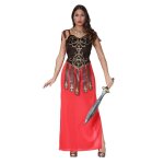 Dguisement de guerrire romaine pour femme - standard - antiquit - polyester - rouge