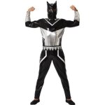 Dguisement super - hros - atosa - panthre noire - combinaison lycra - cagoule - ceinture avec griffes ...