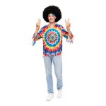 D�guisement - hippie multicolore - t - shirt inclus - pour homme - polyester