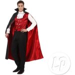 Dguisement homme vampire atosa - taille xs / s - chemise pantalon et cape en polyester noir et rouge ...